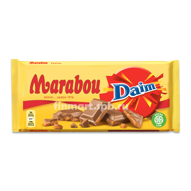 Молочный шоколад Marabou Daim - 200 гр.