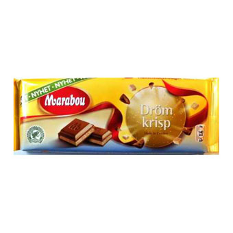 Молочный шоколад Marabou Drom krisp (Марабу с чипсами и солью) - 200 гр.