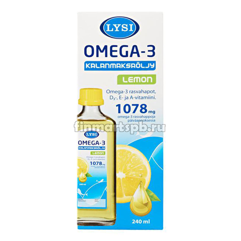 Рыбий жир Lysi Omega 3 1078mg Lemon