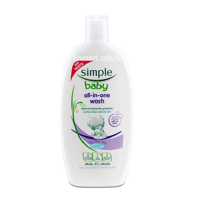 Шампунь, гель для душа Simply baby All in wash - 300 мл.