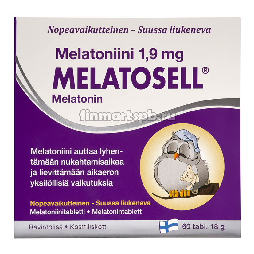 Витамины для улучшения сна Melatosell mellatonin 1,9 mg