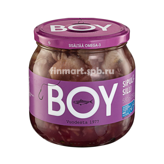 Селедка BOY Sipulisilli (в остром соусе) - 580 гр.