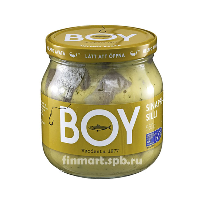 Селедка BOY Sinapisilli (в горчичном соусе) - 580 гр.
