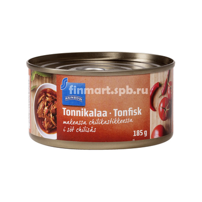 Тунец в томатном соусе Rainbow Tonnikalaa tomaattikastikkeessa - 185 гр.