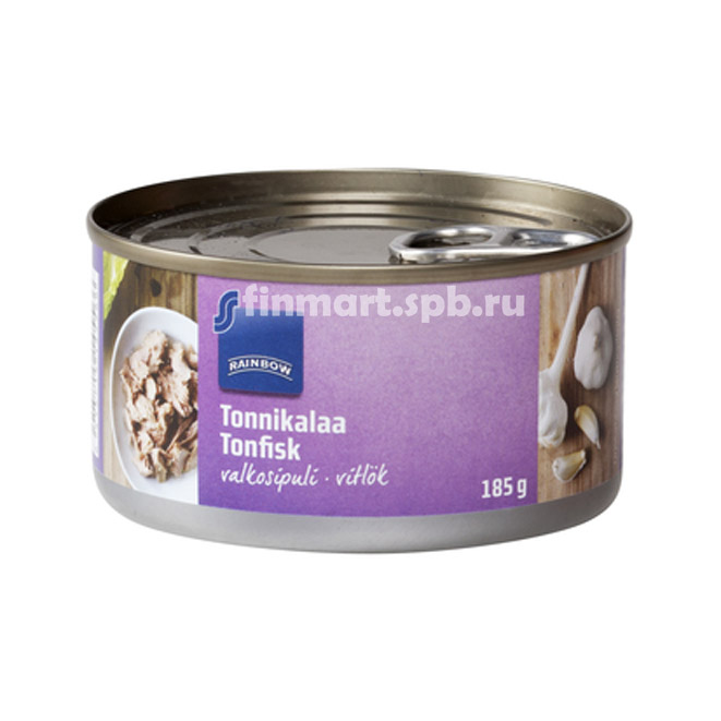 Тунец с чесноком Rainbow Tonnikalaa valkosipuli - 185 гр.