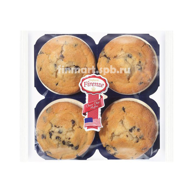 Маффины с шоколадной крошкой Firenze - 4 шт.