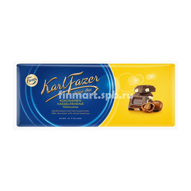 Молочный шоколад Karl Fazer kokonainen - 200 гр.