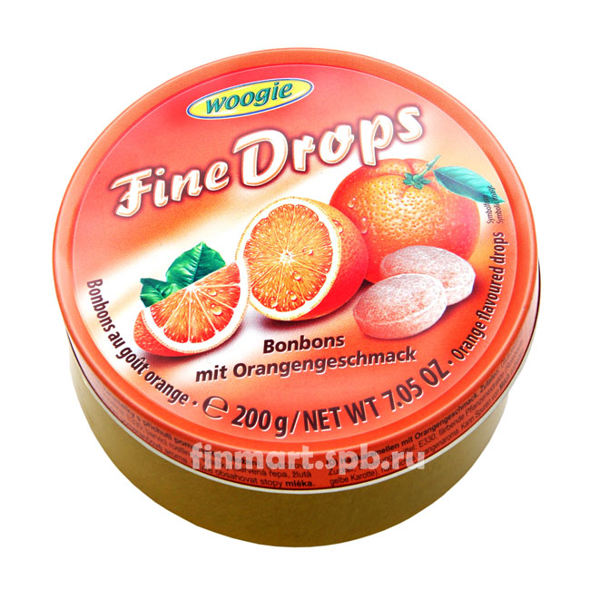 Леденцы Woogie Fine Drops (Апельсин) - 200 гр.