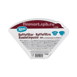 Фильтры для кофеварок X-tra 1/4 (коричневые) - 200 шт.