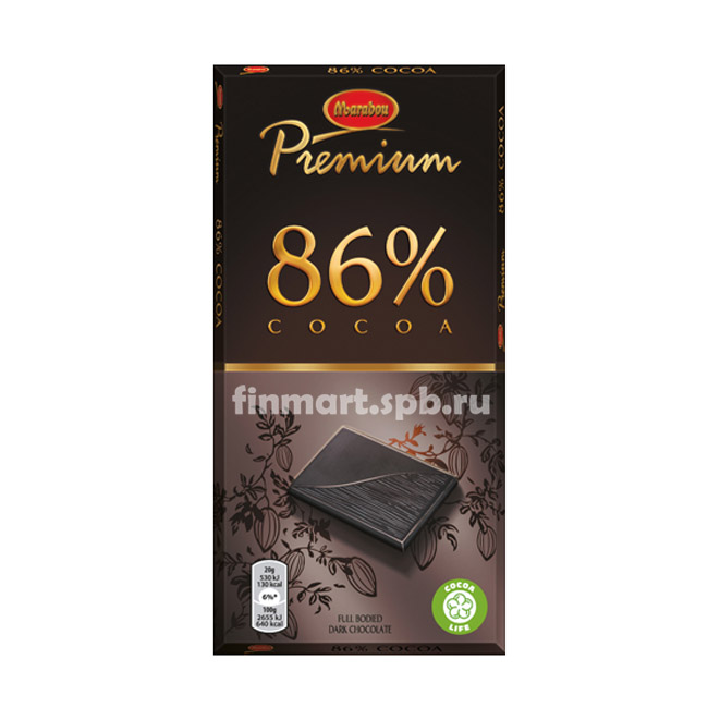 Тёмный шоколад Marabou Premium 86% cocoa - 100 гр.