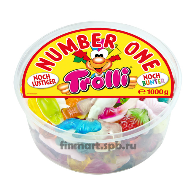 Жевательные конфеты Trolli number one - 1000 гр.