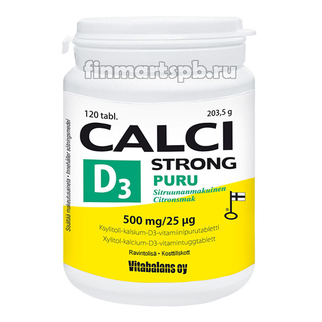 Витамины Calci Strong D3 puru​​​​​​​ (кальций + витамин D3)