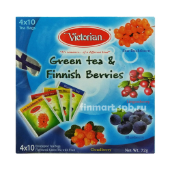 Чай Victorian Green tea & Finnish Berries - 4х10 пак.