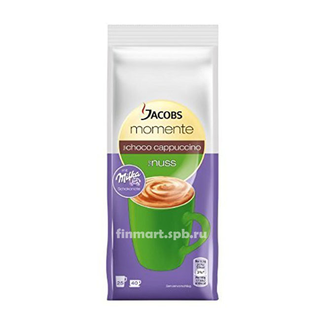 Кофейный напиток Jacobs Momente choco cappuccino nuss (капучино,орех) - 500 гр.