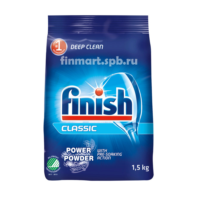 Порошок для ПММ Finish classic power powder (в пакете) - 1.5 кг.