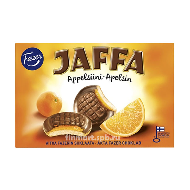 Печенье Fazer Jaffa (c апельсиновой начинкой) - 300 гр.