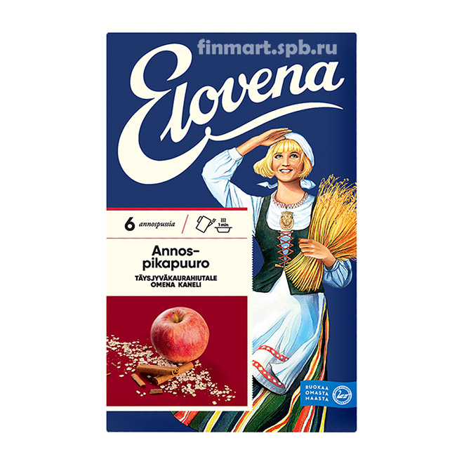 Каша геркулесовая с яблоком и корицей Elovena annospikapuuro omena kaneli - 6 порций.