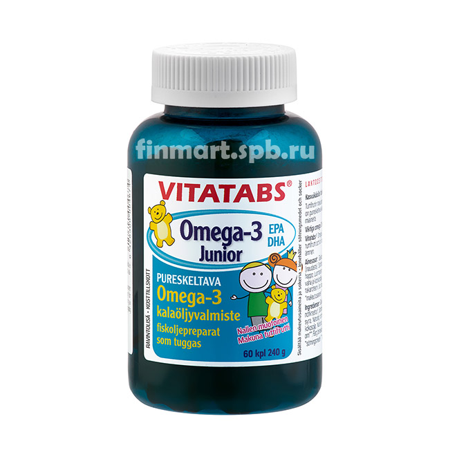 Жевательные мишки Vitatabs Omega-3 Junior - 60 шт.