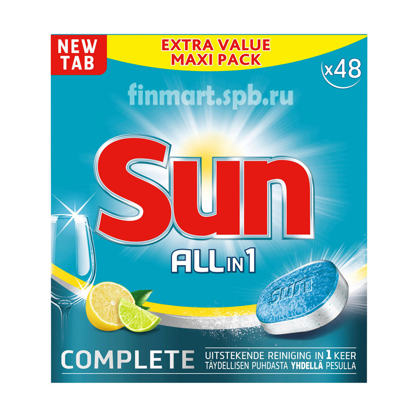 Таблетки для ПММ SUN All in one Lemon - 48 шт.