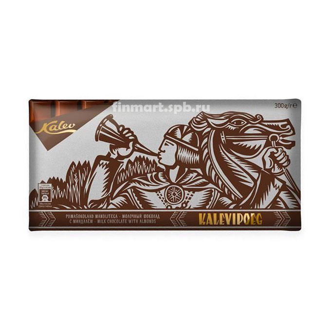 Молочный шоколад Kalev (с миндалем) - 300 гр.
