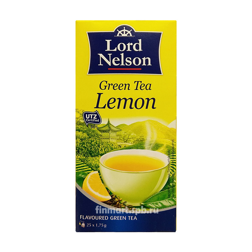 Зелёный чай в лимоном Lord Nelson Creen Tea Lemon - 25 пак.