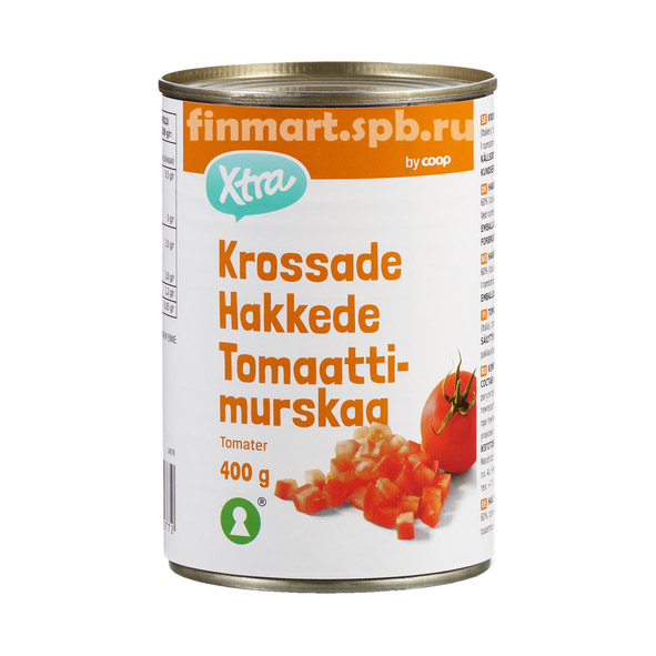 Рубленые томаты в собственном соку X-tra - 400 гр.