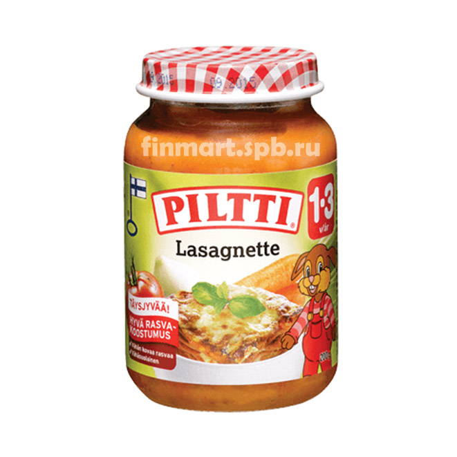 Детское овощное пюре Пилти лазанья - 190 гр.