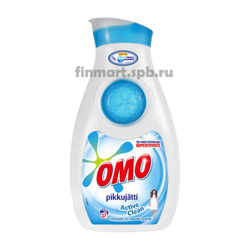 супер-концентрированный гель для стирки белых тканей Active Clean (ОМО для белого) - 888 мл.