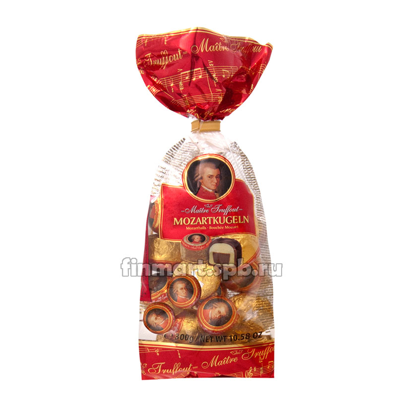 Шоколадные шарики с марципаном Maitre Truffout Mozartkugeln - 297 гр.