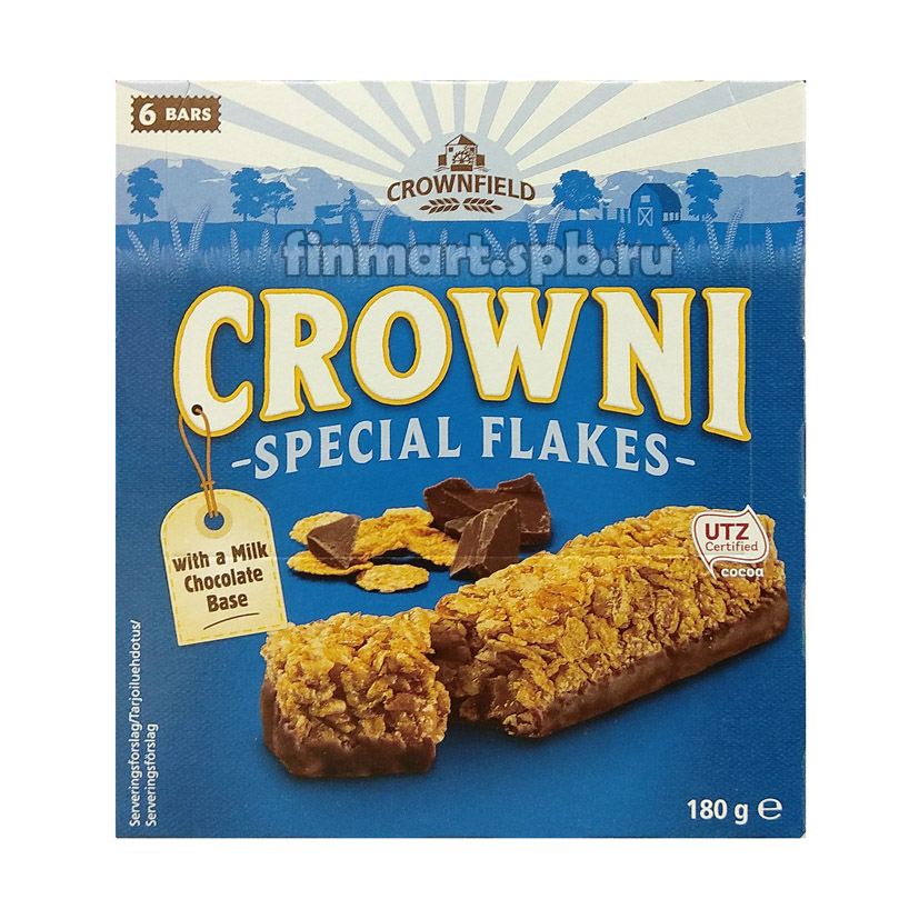 Батончики мюсли CROWNI special flakes - 6 шт.