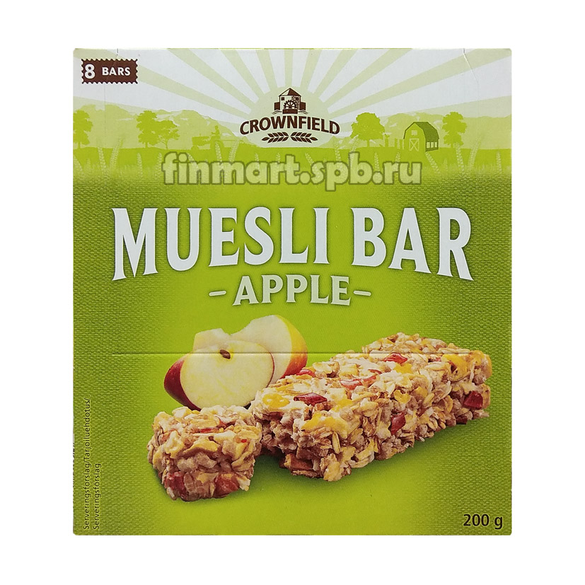 Батончики мюсли Muesli Bar Apple (с яблоком) - 8 шт.