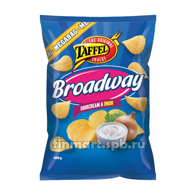 Чипсы Taffel Broadway (сметана, лук) - 235 гр.