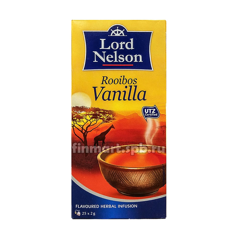 Чёрный чай Lord Nelson Rooibos Vanilla  (Ройбуш, ваниль) - 25 пак.