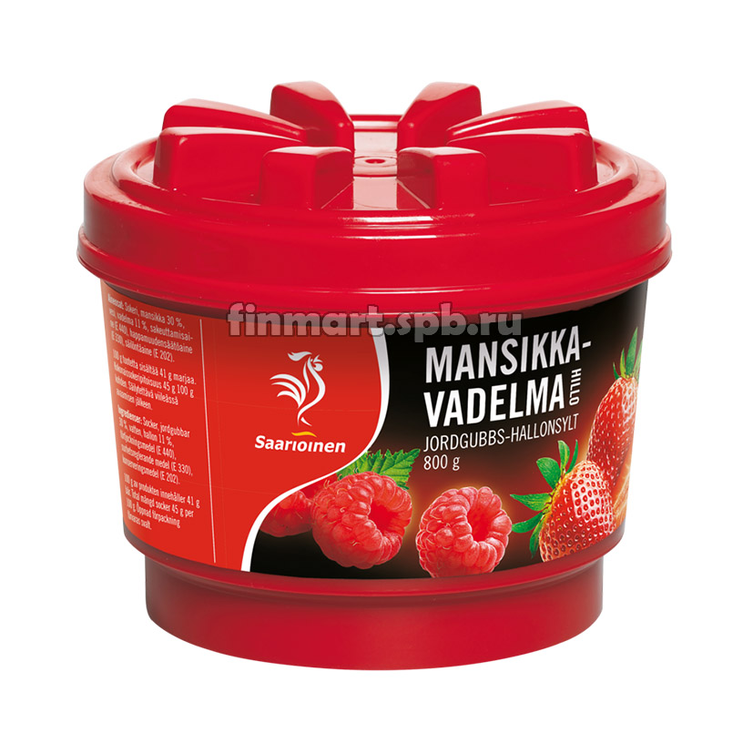 Варенье Малина-Клубника Saarioinen mansikka-vadelmahillo - 800 гр.