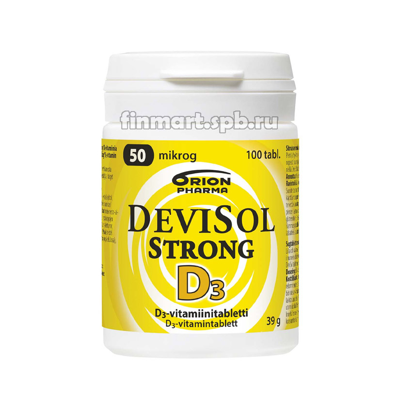 Витамин Д3 DeviSol Strong D3 50 мкг (Девисол стронг) - 100 шт.