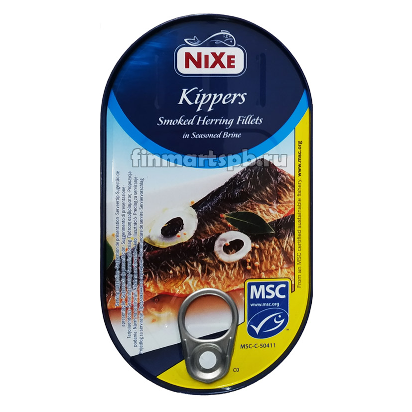 Копчёное филе сельди в рассоле Nixe kippers smoked herring fillets - 190 гр.