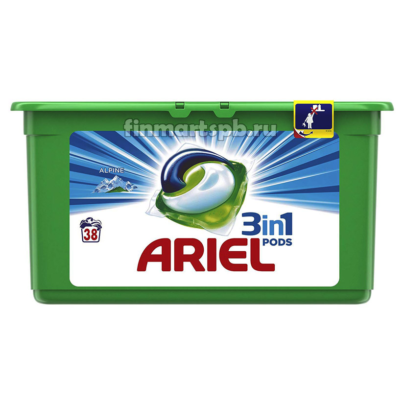 Капсулы для стирки Ariel Pods 3in1 alpine - 38 шт.