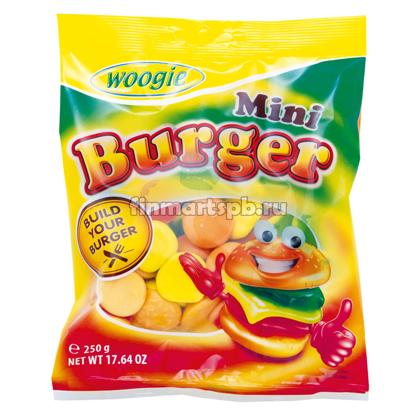 Жевательные конфеты Woogie Mini Burger, 250 гр.