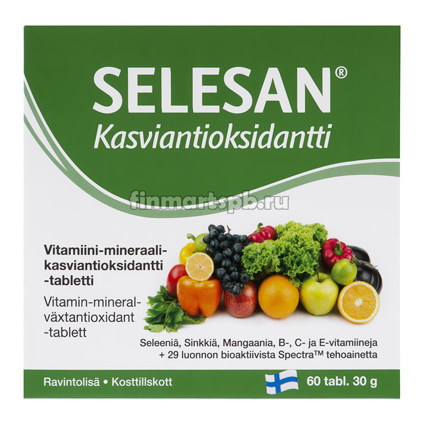 Витамины, минеральные вещества и растительные антиоксиданты Selesan, 60 таб.