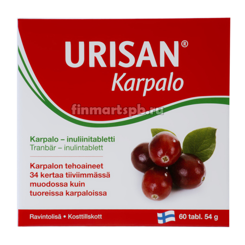 Витамины для женщин Urisan karpalo (клюква и инулин ), 60 таб.