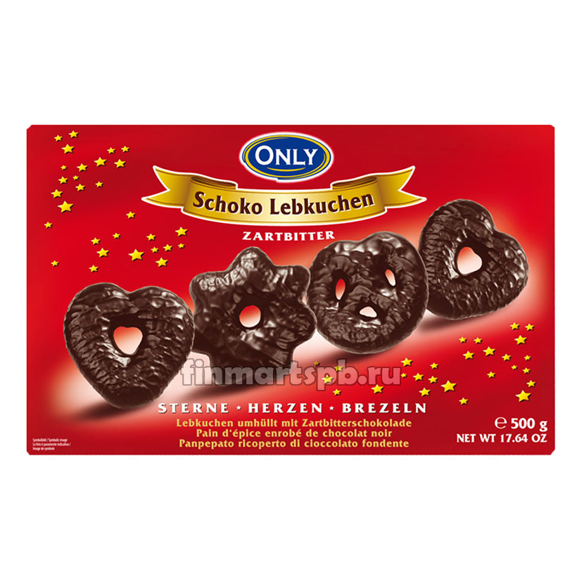 Имбирное печенье в темном шоколаде Only Schoko Lebkuchen