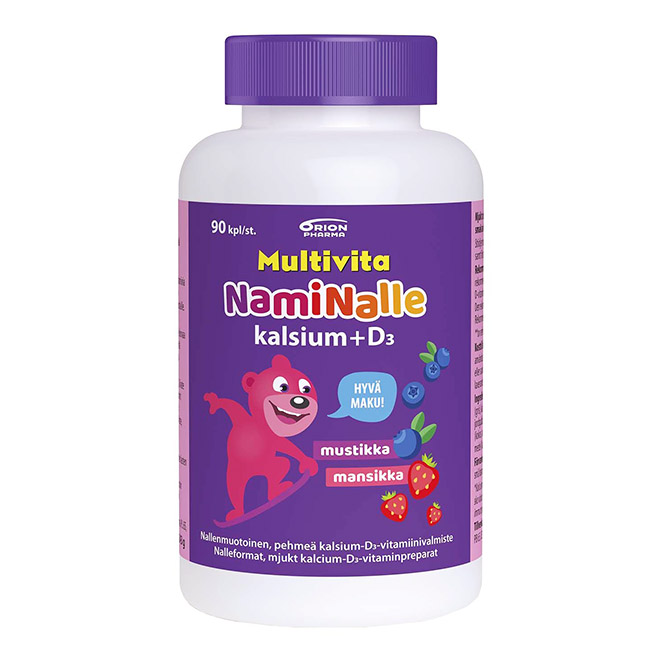 Мульти-витамины Multivita Naminalle Kalsium + D3 , 90 шт