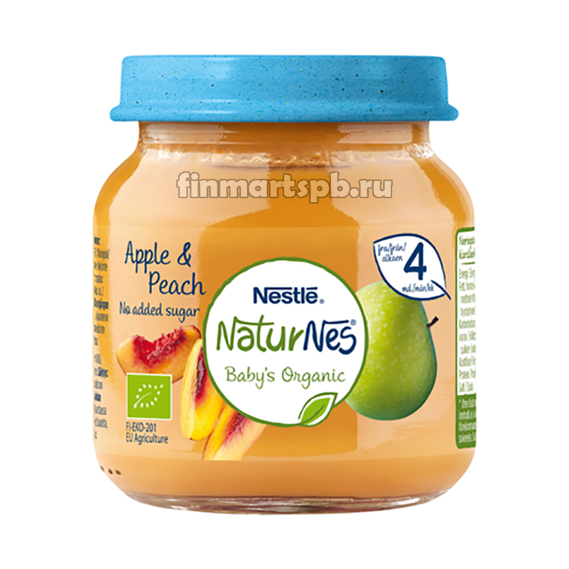 Фруктовое пюре Nestle NaturNes Apple&Peach (яблоко, персик)