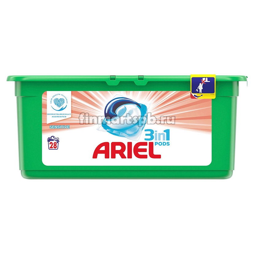 Капсулы для стирки Ariel Pods 3in1 sensetive