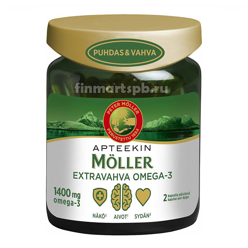 Рыбий жир Apteekin Moller Extravahva Omega-3 1400mg