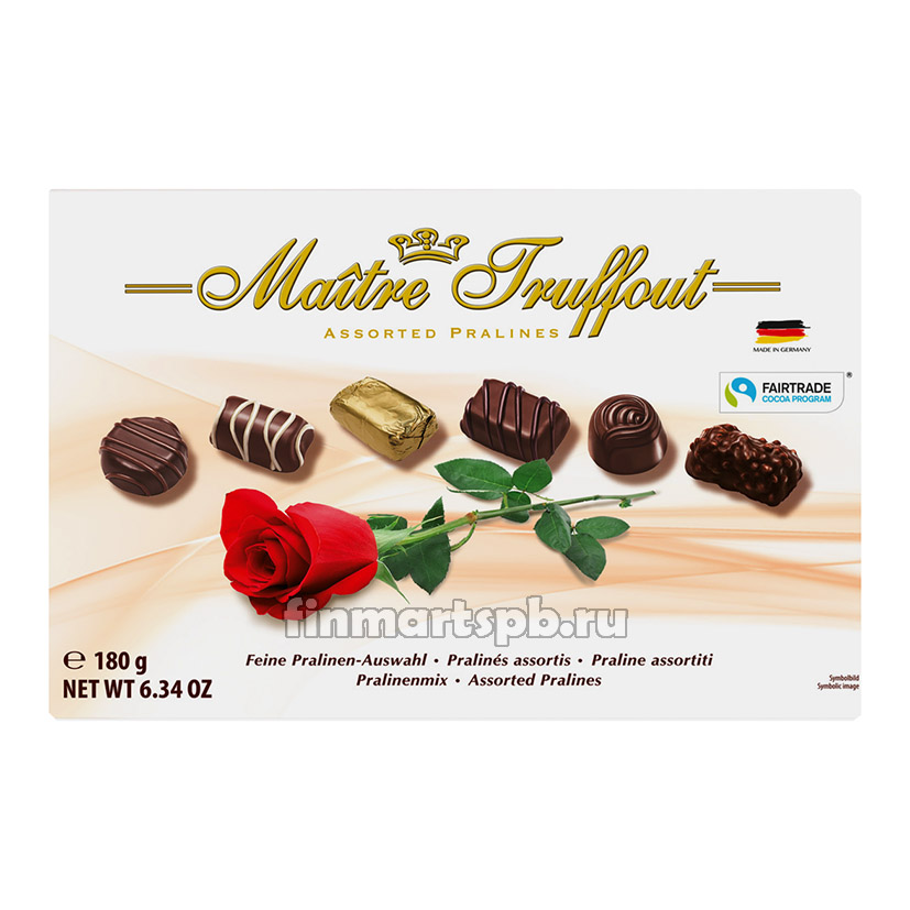 Шоколадные конфеты ассорти Maitre Truffout (Роза)
