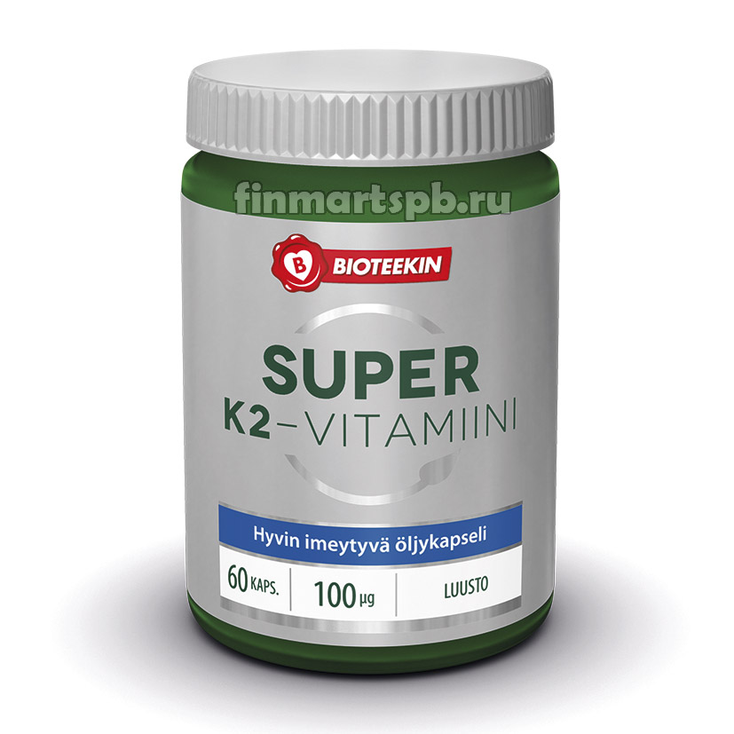 Витамины Bioteekin Super K2 vitamiini, 60 таб.