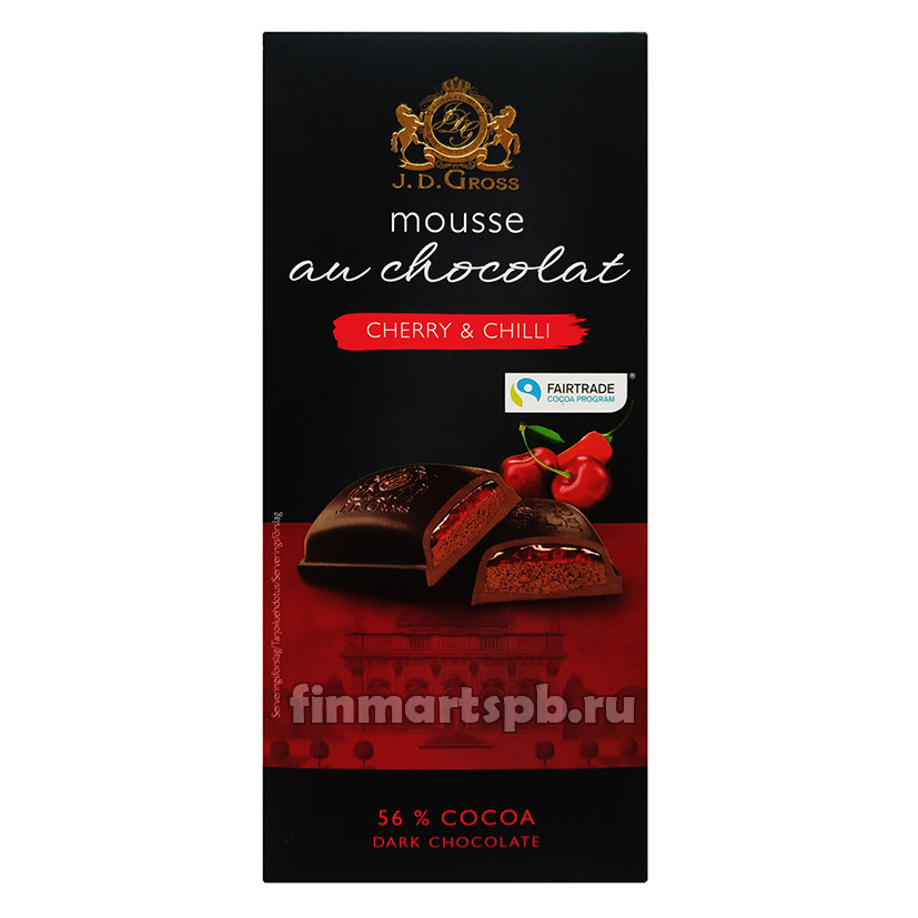 Тёмный шоколад J.D.Gross mouse au chocolate cherry&chilli