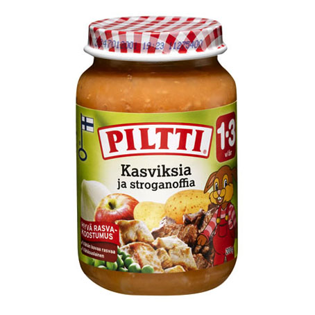 Piltti Kasviksia ja stroganoffia 