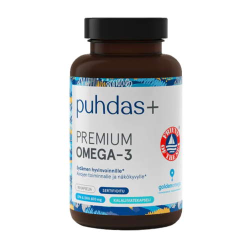 Puhdas+ Premium Omega-3 (Пухдас Премиум Омега-3) — рыбий жир из Финляндии, 90 капсул